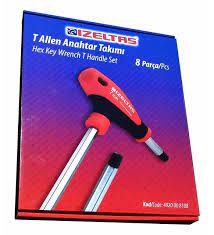 İZELTAŞ T TİPİ YUVARLAK BAŞLI ALLEN ANAHTAR TAKIMI 8 PARÇA