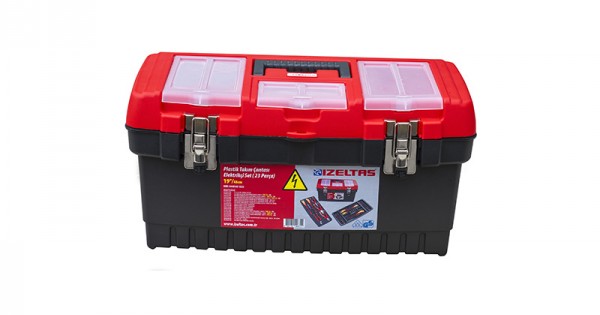 İZELTAŞ PLASTİK TAKIM ÇANTASI 19" ELEKTRİKÇİ SET DOLU 23 PARÇA