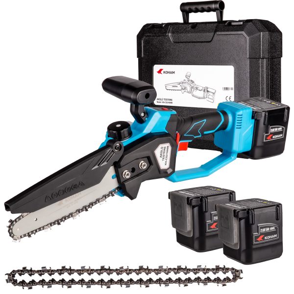 KH-CS21608B KOHAM AKÜLÜ ZİNCİRLİ TESTERE 21,6V 5,0 AH İKİ AKÜLÜ 20CM PALA BOYU + YEDEK ZİNCİR
