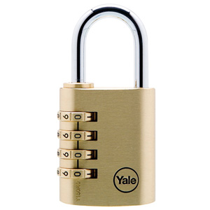 Y150401301 YALE PİRİNÇ 4 ŞİFRELİ ASMA KİLİT 40 MM